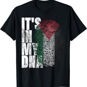 Palestine T-Shirt X-Large Black It's In My DNA Palestinian Finger Print